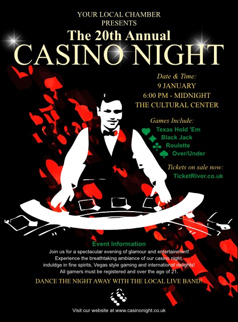 Casino Dealer Flyer Product Front