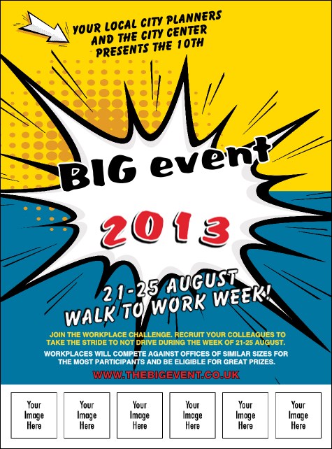 Retro Comic Book Logo Flyer