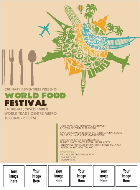 Food Festival Logo Flyer Product Front