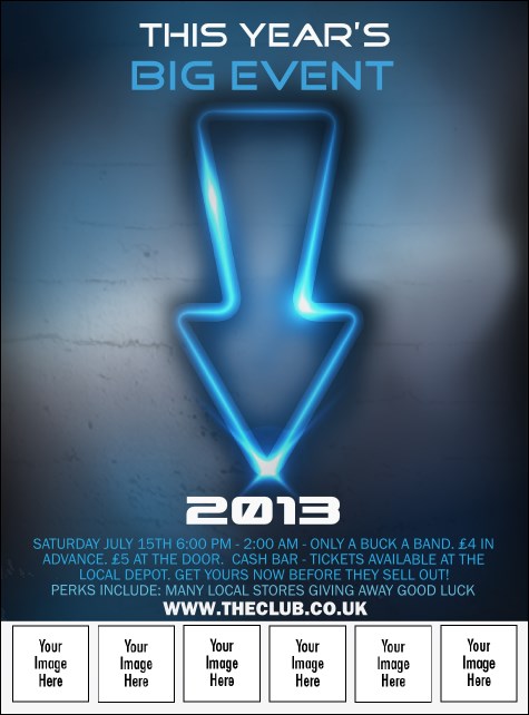 Night Club Neon Logo Flyer Product Front