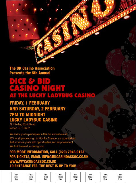 Casino Night Flyer Product Front