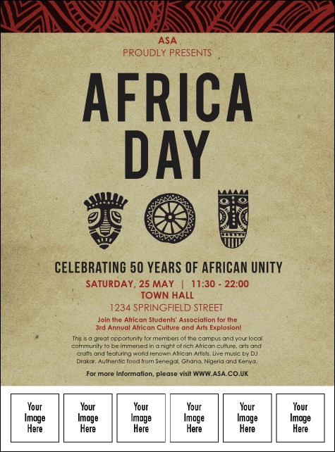 African Theme Logo Flyer Product Front