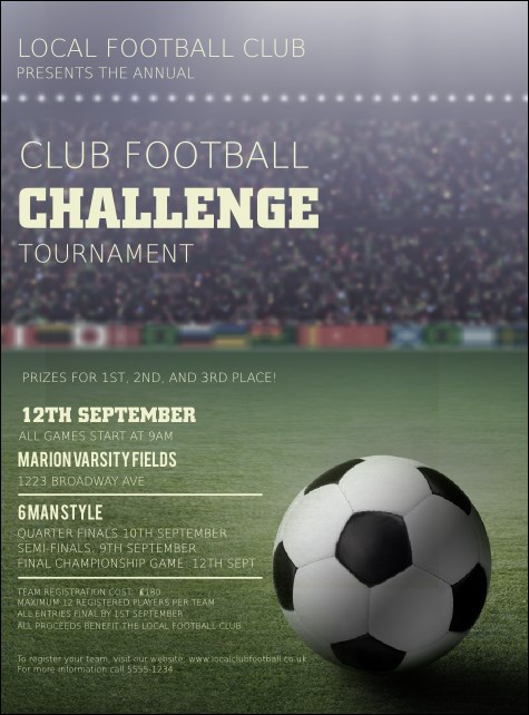 Football Stadium Flyer Product Front