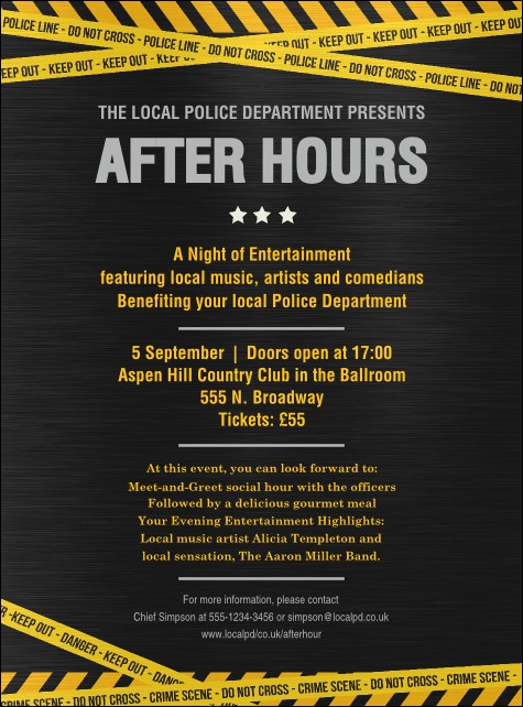 Police Caution Tape Flyer