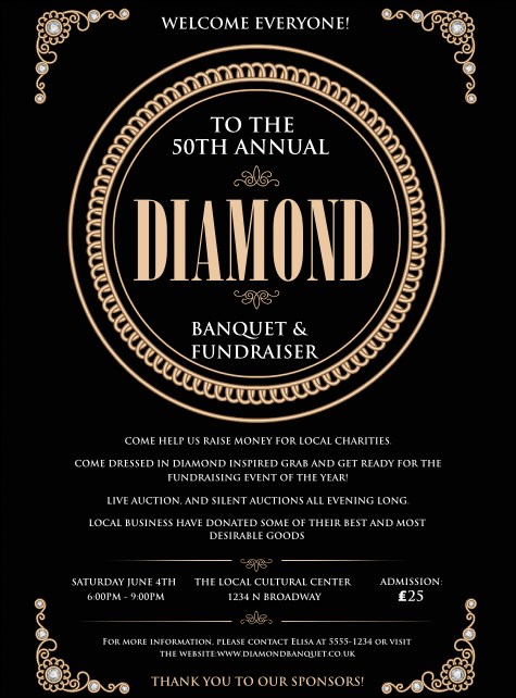 Diamonds Black Flyer Product Front