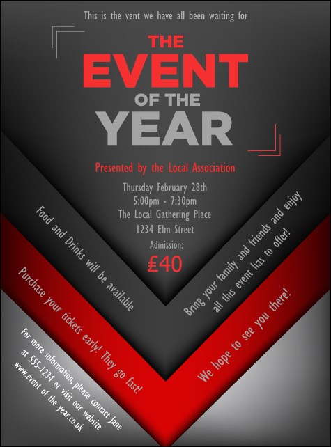 Red and Silver Flyer Product Front