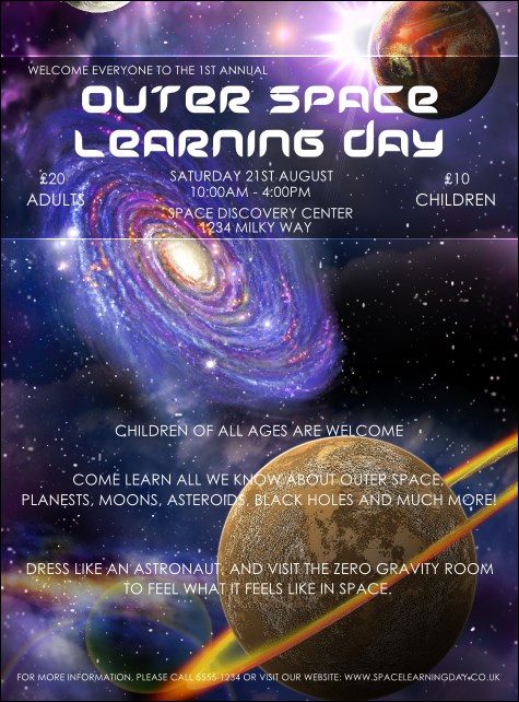 Outer Space Flyer Product Front