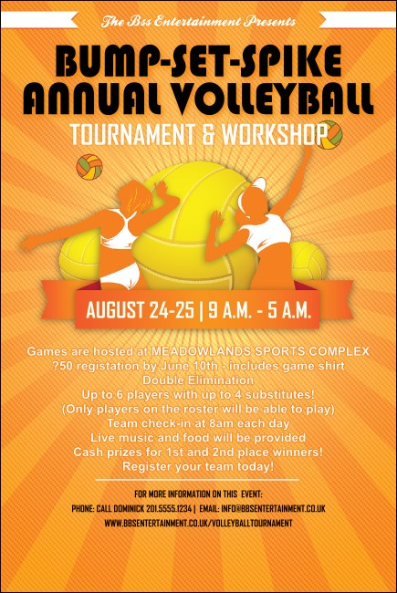 Volleyball Sun Rays Poster Product Front