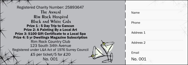 Gala Raffle Ticket Product Front