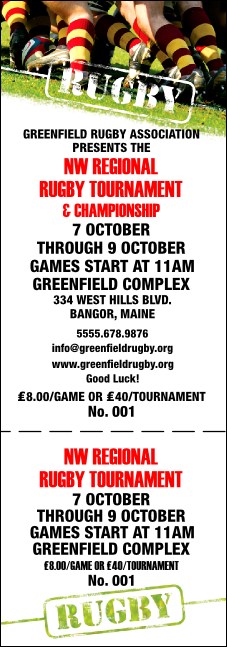 Rugby Event Ticket Product Front