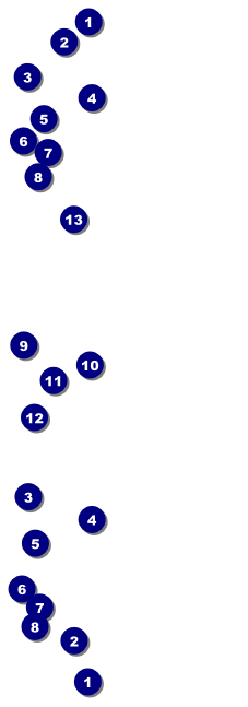 Sports Blue and Yellow Event Ticket Front Field Markers
