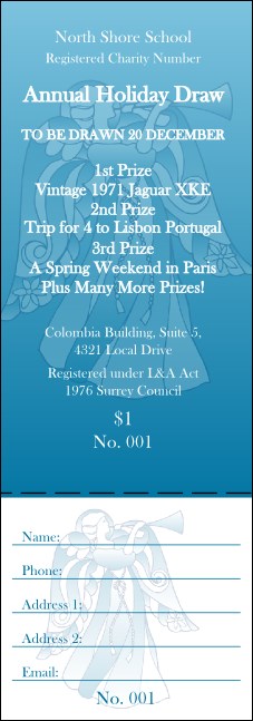 Christmas Angel Raffle Ticket Product Front