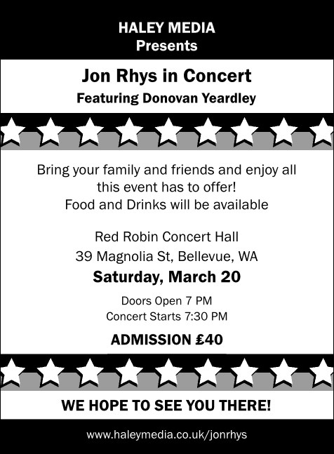 All Purpose Stars Invitation Product Front