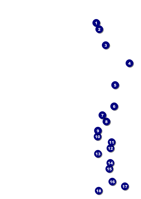 Comedy Spirals Postcard Front Field Markers
