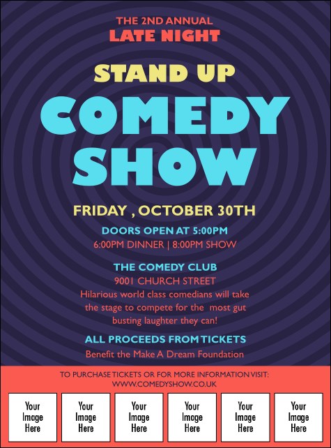 Comedy Spirals Image Flyer Product Front