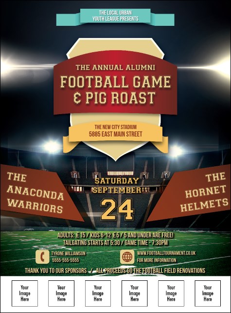 Football Lights Image Flyer Product Front