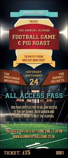 Football Lights VIP Pass Product Front