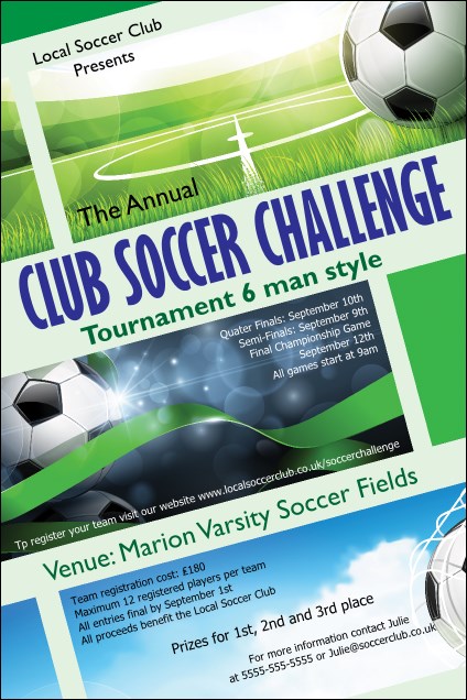 Football Ribbon Poster Product Front