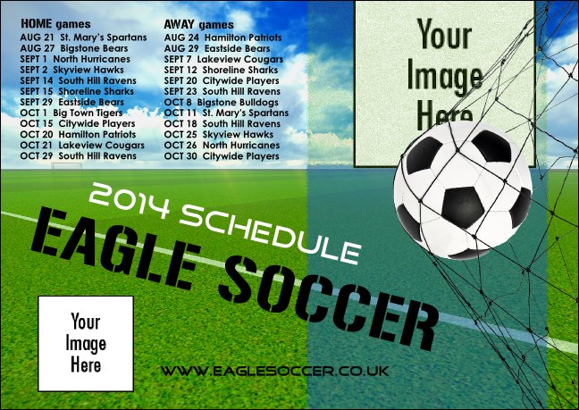 Football Schedule Postcard Product Front