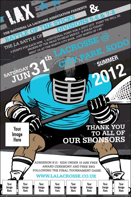 Lacrosse LAX Stick Image Poster Product Front