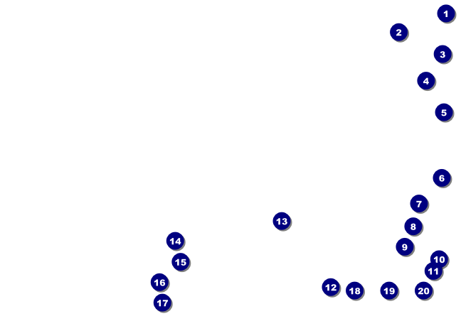 Rugby Stadium Postcard Front Field Markers