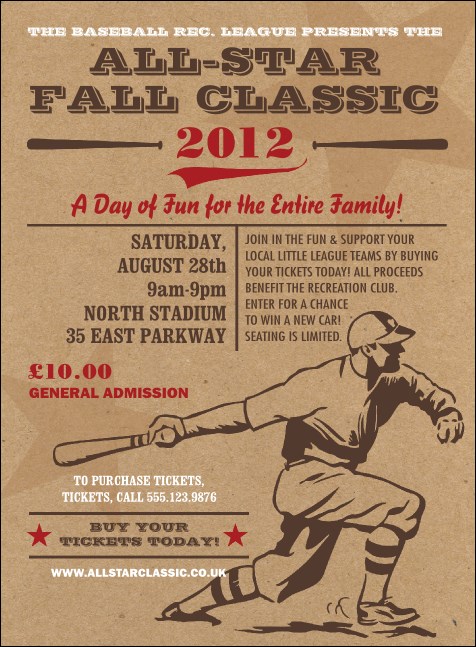 All-Star Retro Baseball Invitation Product Front