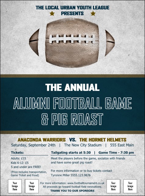 Football Blue Flyer Product Front