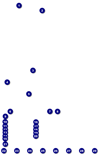 Football Blue Poster Front Field Markers