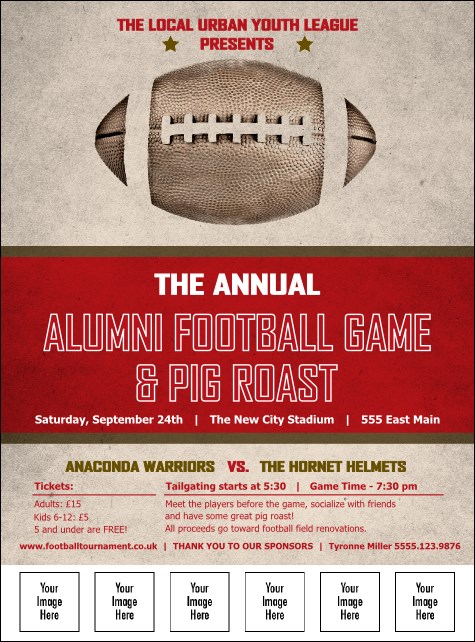 Football Red Image Flyer