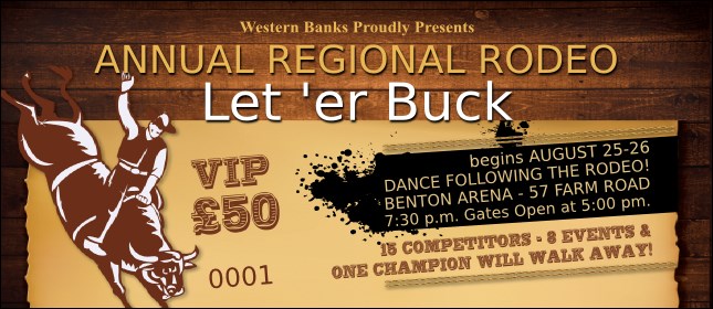 Rodeo Rustic VIP Pass Product Front