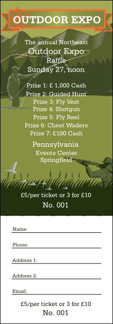Sportsman's Expo Raffle Ticket Product Front