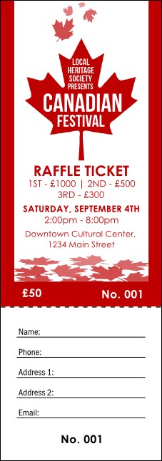 Toronto Raffle Ticket Product Front
