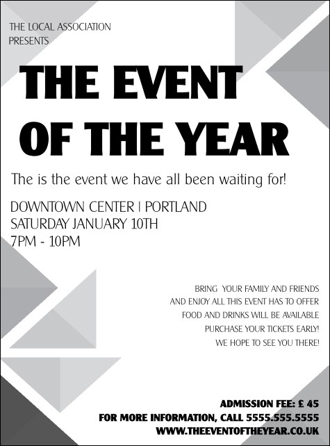 All Purpose Triangles Black and White Flyer Product Front