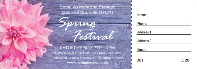 Spring Festival 2 Raffle Ticket Product Front