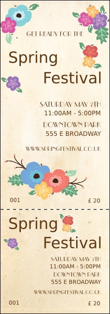 Spring Festival Event Ticket Product Front