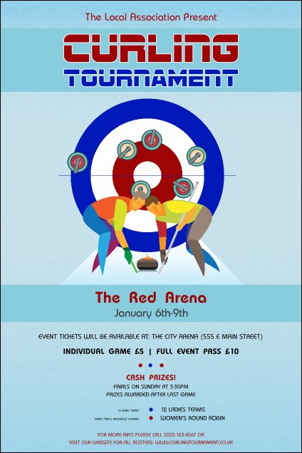 Curling Tournament Poster Product Front