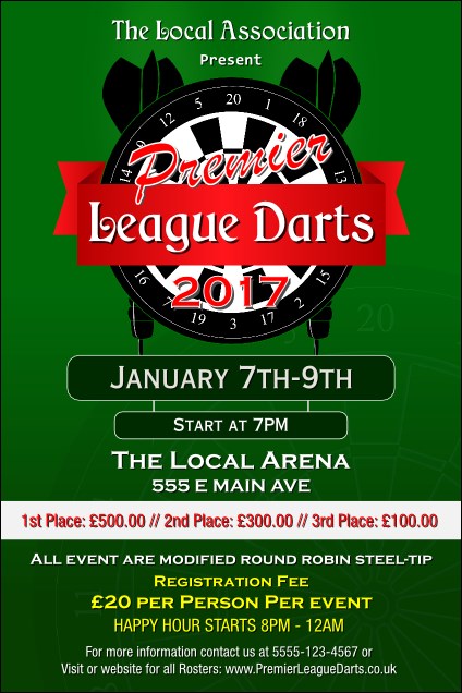 Premier League Darts 2017 Poster Product Front