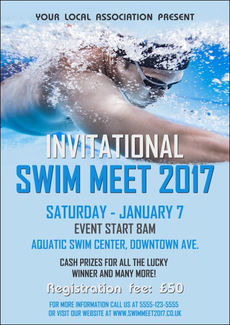 Swim Meet Postcard Product Front