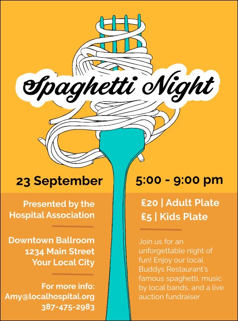 Retro Spaghetti Flyer Product Front
