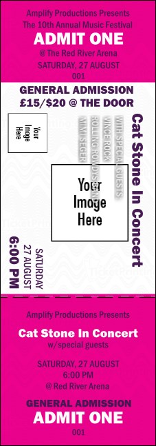 All Purpose Big Logo Magenta Event Ticket 0007 Product Front