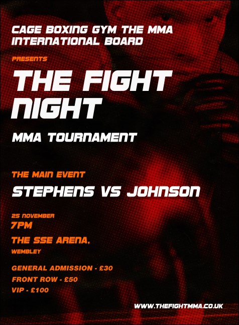 MMA The Fight Night Invitation Product Front