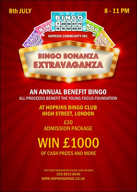 Bingo Bonanza Extravaganza Club Flyer