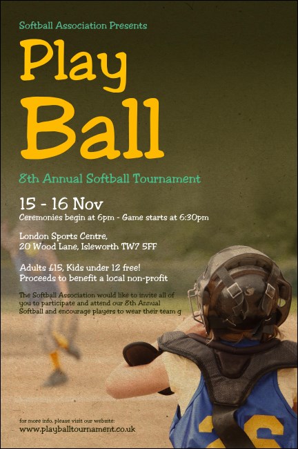 Youth Softball VIP Pass Product Front