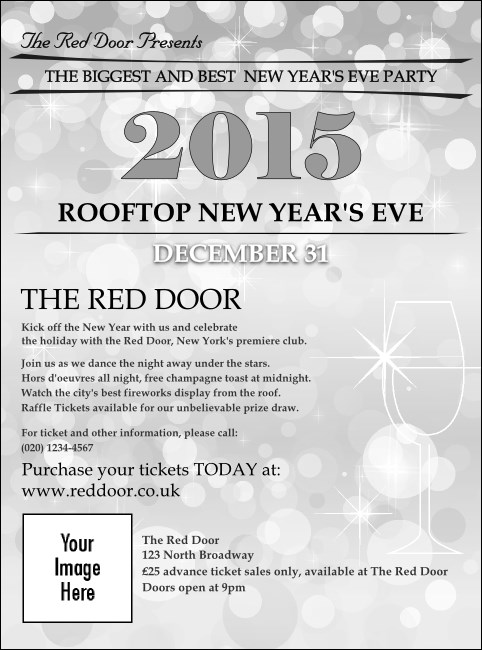 Silver Glitter Flyer Product Front