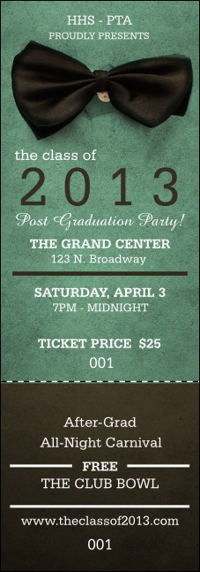 Bow Tie Event Ticket Product Front