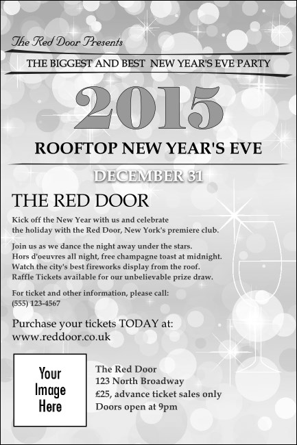 Silver Glitter Poster Product Front