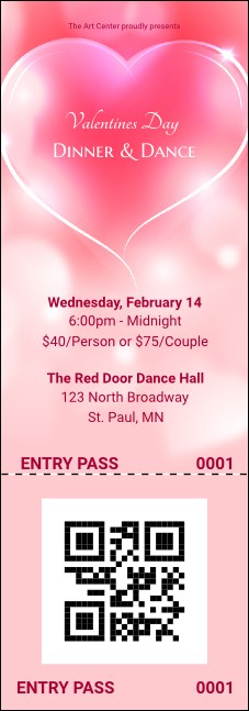 Valentines Day Date Event Ticket
