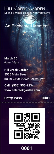 Enchanted Forest Event Ticket Product Front