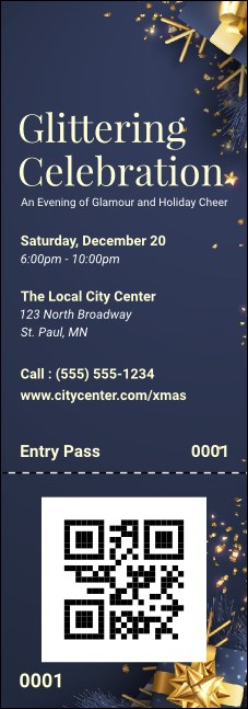 Glittering Celebration Event Ticket Product Front