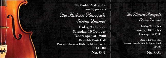 Violin General Admission Ticket (black) Product Front